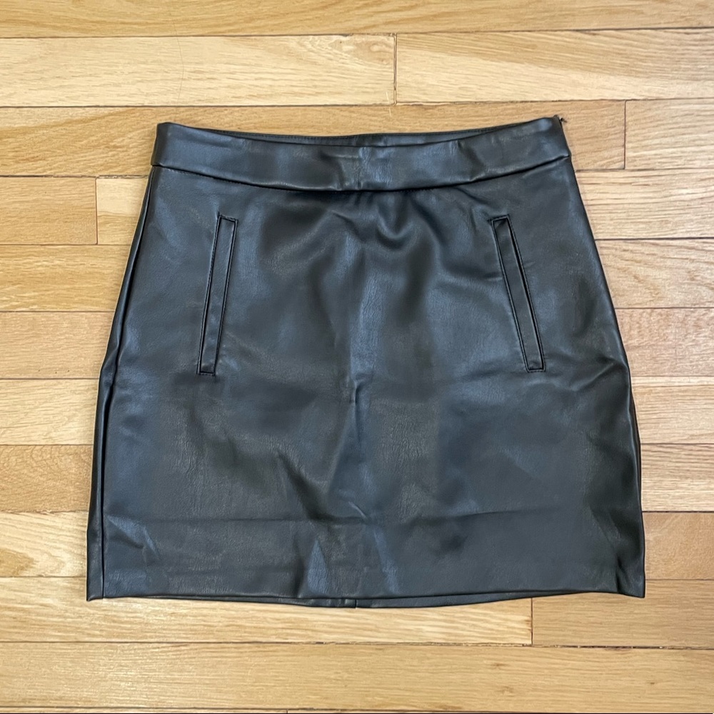 Pull & Bear Pleather Mini Skirt